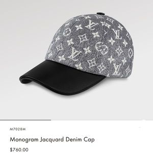 Louis Vuitton Mongram Jacquard Denim Cap O/S